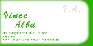 vince albu business card